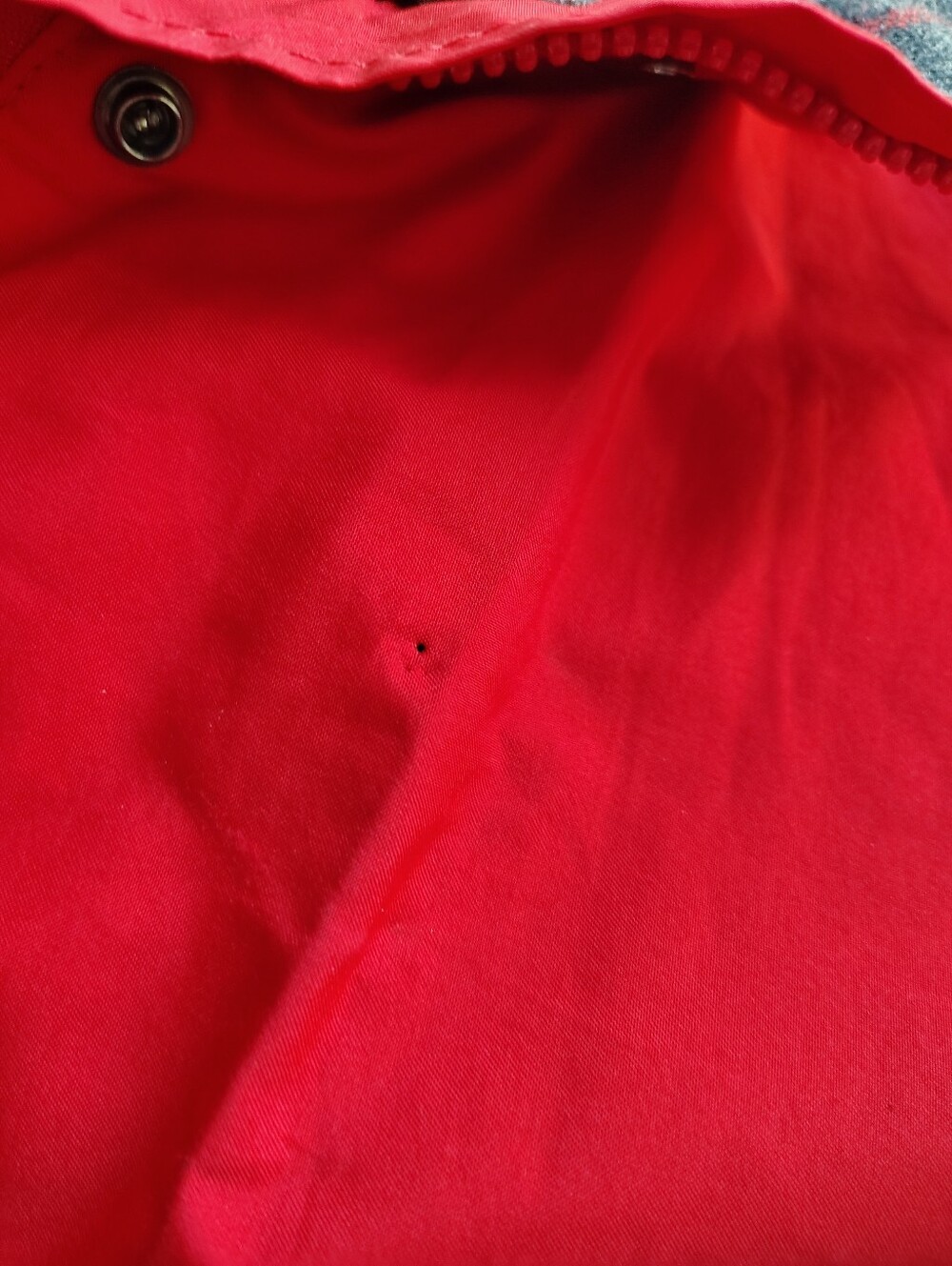 Vintage Woolrich Jacket Red Hooded Blanket Lined Parka USA Womens Large - Picture 5 of 5